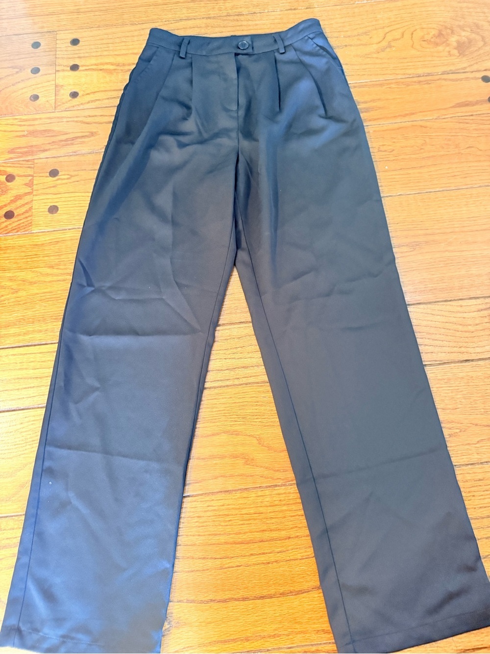 Classic Black Wide-Leg Trousers - Women's Tailored Pants